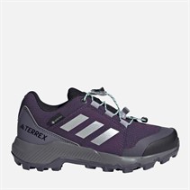 adidas Junior Terrex Gore-Tex Waterproof Walking Shoes Aurora Plum/Silver Metallic/Semi Flash Aqua