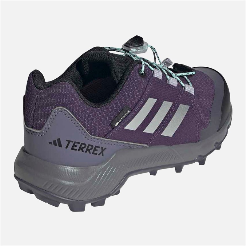 adidas Junior Terrex Gore-Tex Waterproof Walking Shoes Aurora Plum/Silver Metallic/Semi Flash Aqua