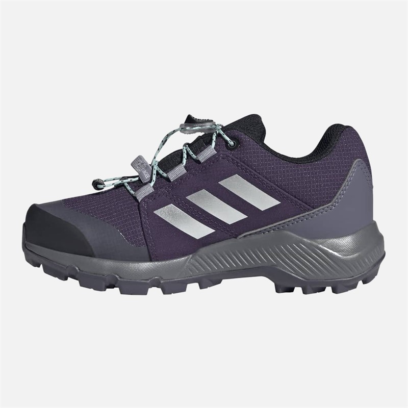adidas Junior Terrex Gore-Tex Waterproof Walking Shoes Aurora Plum/Silver Metallic/Semi Flash Aqua