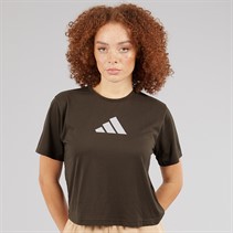 adidas Womens Train Essentials Big Logo Training T-Shirt Shadow Olive