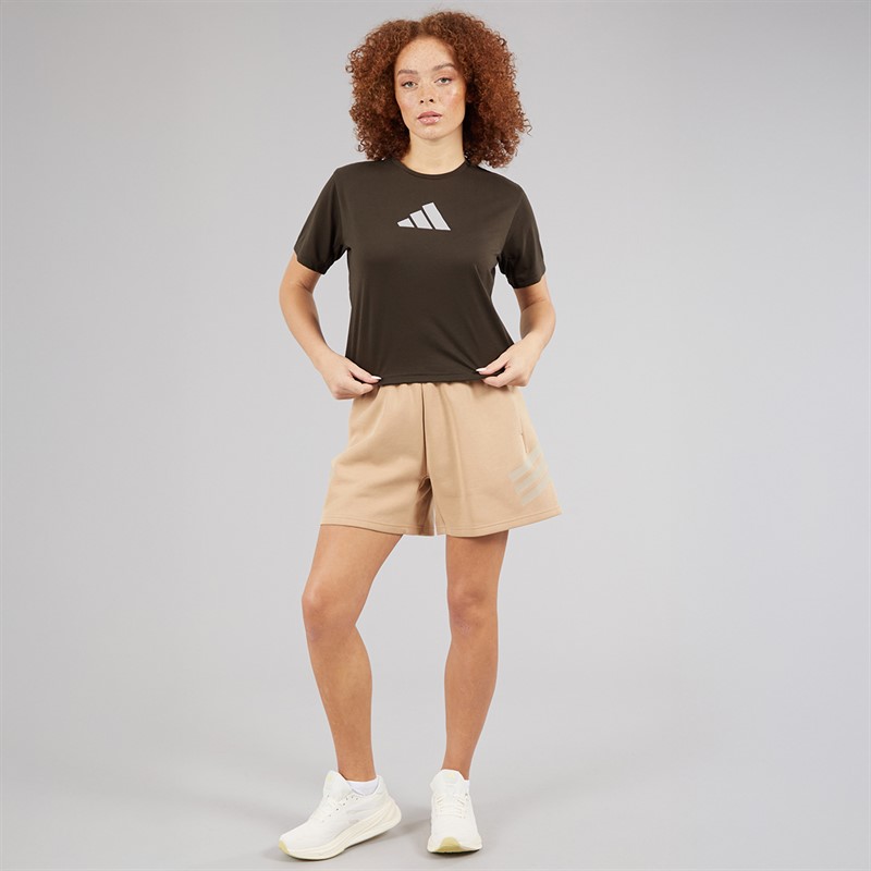 adidas Womens Train Essentials Big Logo Training T-Shirt Shadow Olive