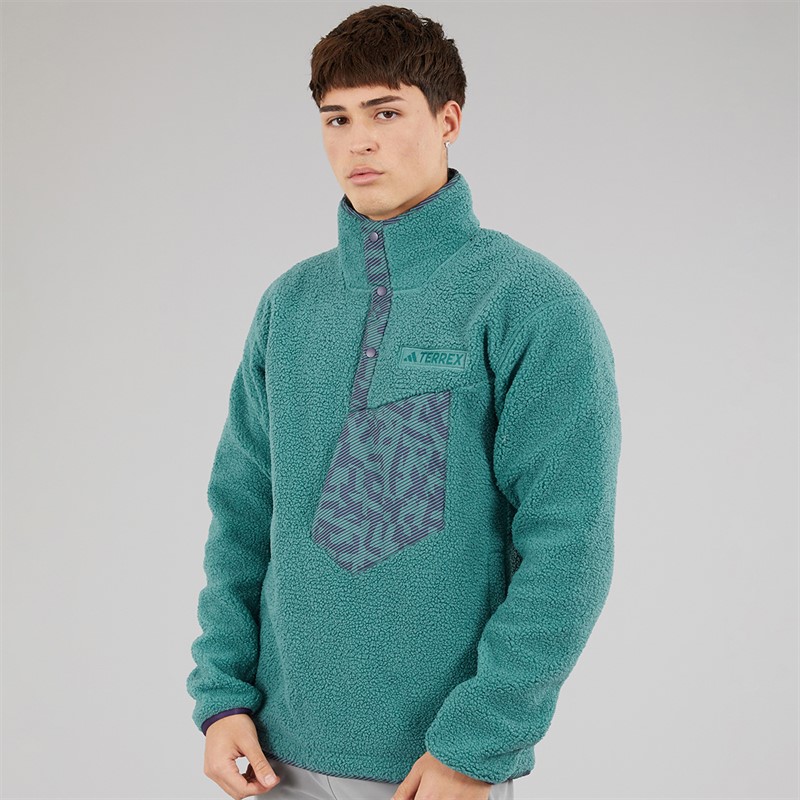 adidas Mens Terrex Xploric High Pile Fleece Preloved Teal