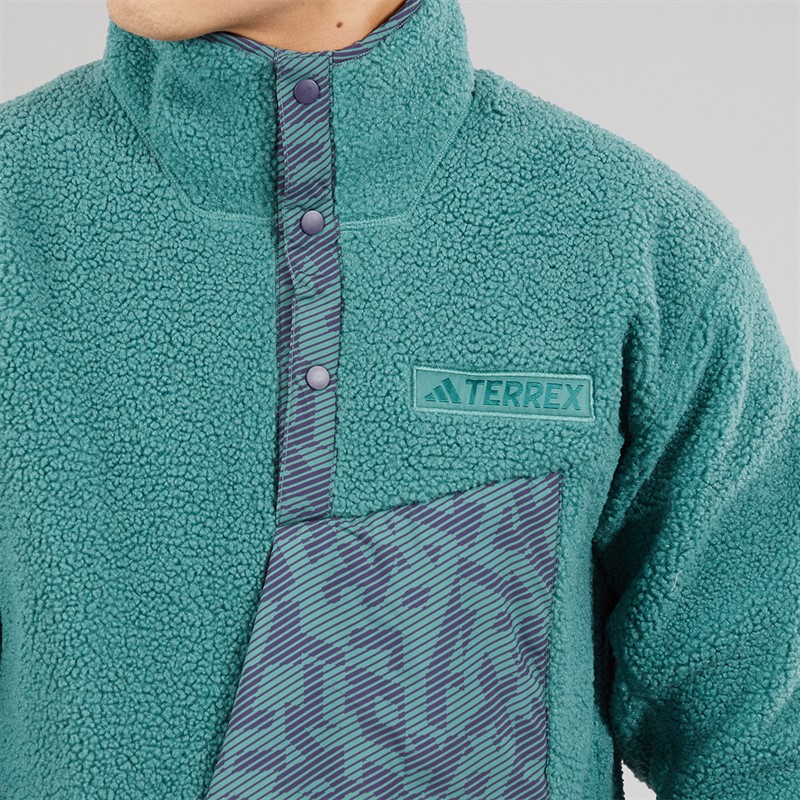 adidas Mens Terrex Xploric High Pile Fleece Preloved Teal