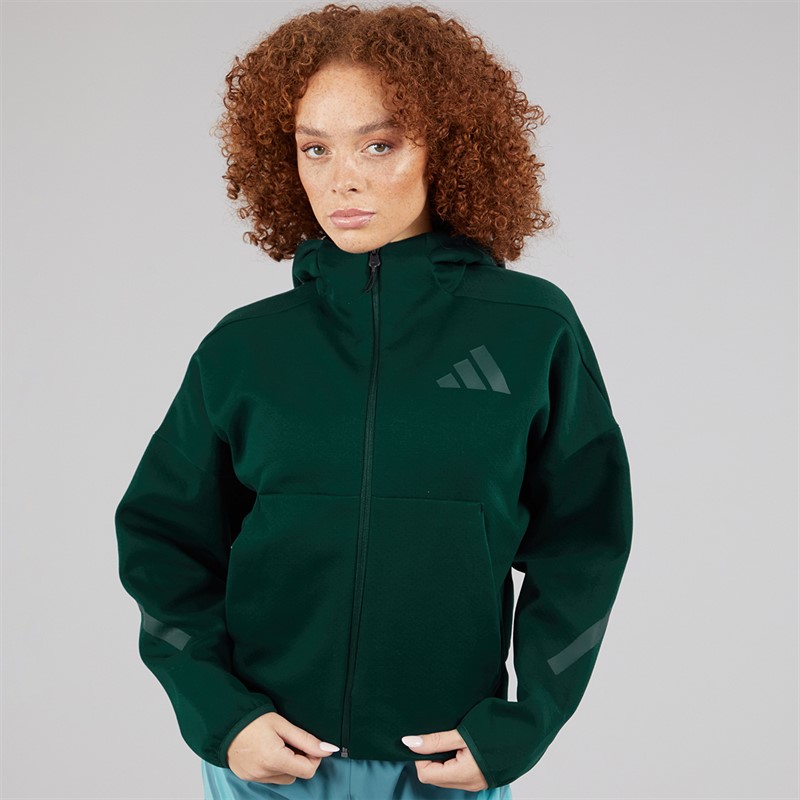 adidas Womens Z.N.E Full Zip Hoodie Aurora Ivy