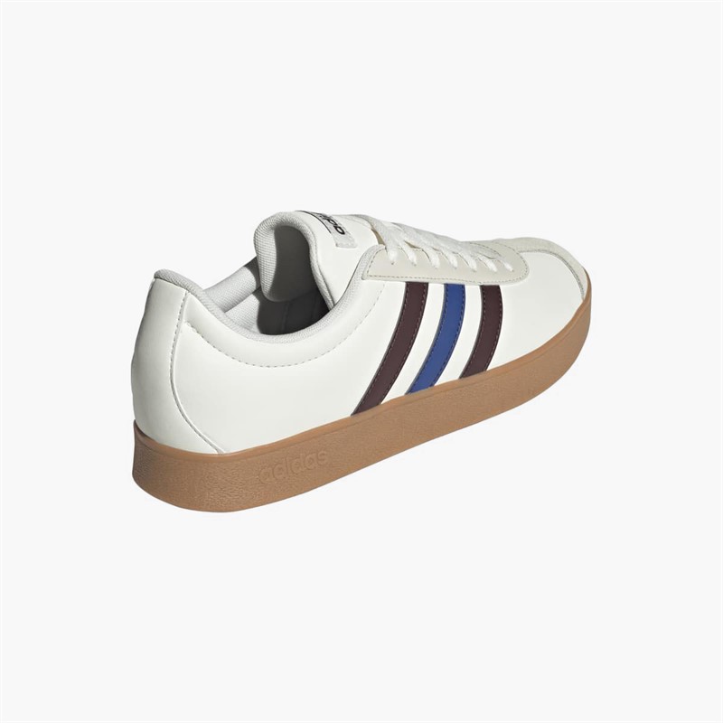 adidas Mens VL Court Base Trainers Cloud White/Aurora Ruby/Royal Blue