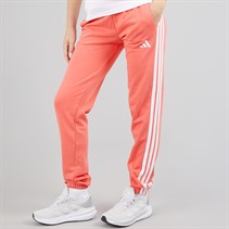 adidas Womens Essentials 3-Stripes French Terry Cuffed Joggers Semi Turbo/White