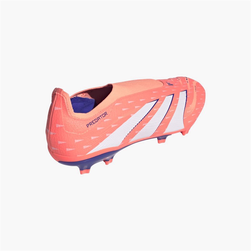 adidas Mens Predator League Laceless FG/MG Firm/Multi Ground Football Boots Signal Coral/Cloud White/Beam Orange