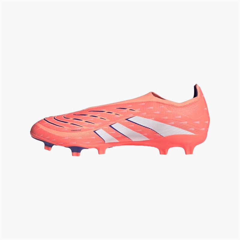 adidas Mens Predator League Laceless FG/MG Firm/Multi Ground Football Boots Signal Coral/Cloud White/Beam Orange