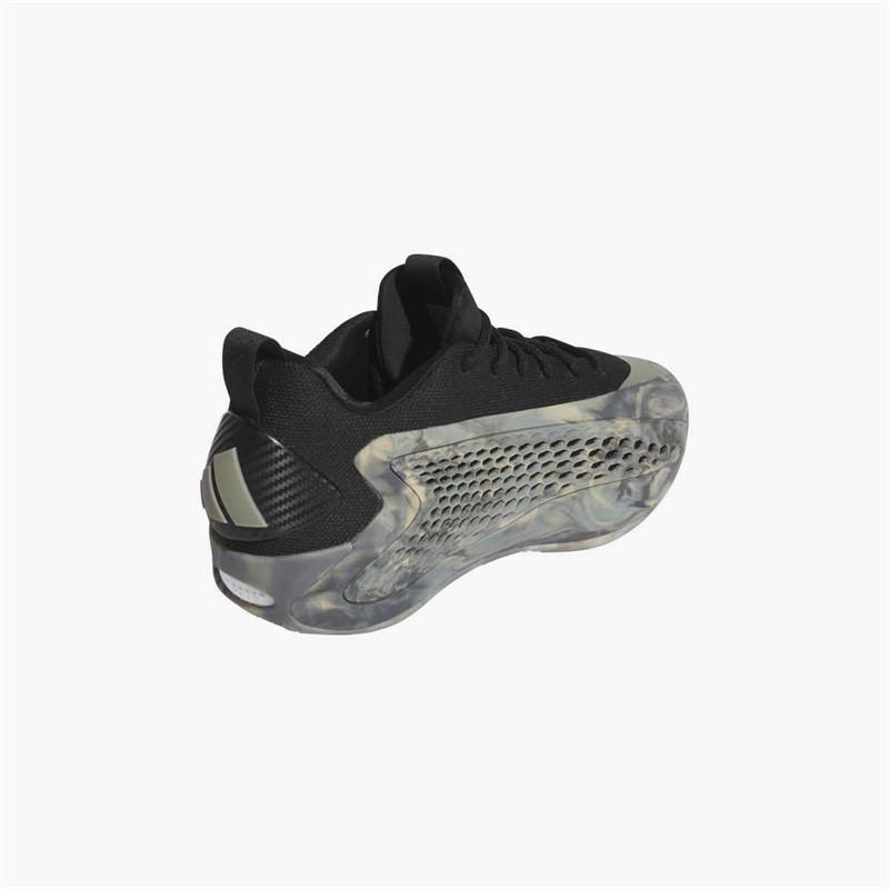 adidas Mens Anthony Edwards 1 Low 'Ascent' Basketball Shoes Silver Pebble/Core Black/Wonder Beige