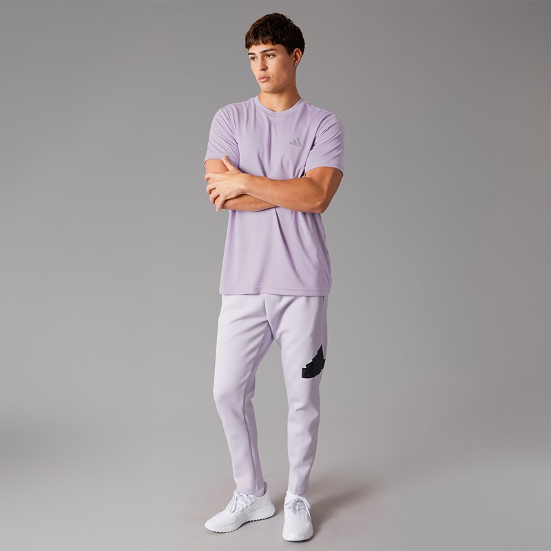 adidas Mens Tech Apparel Training T-Shirt Powder Plum