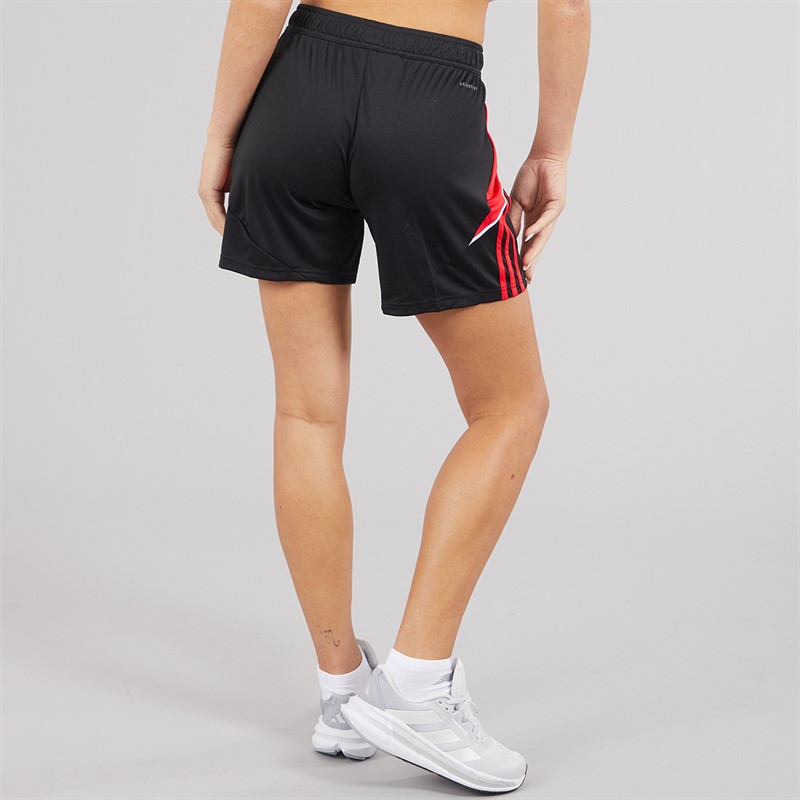 adidas Womens Tiro 24 Training Shorts Black/Pure Ruby