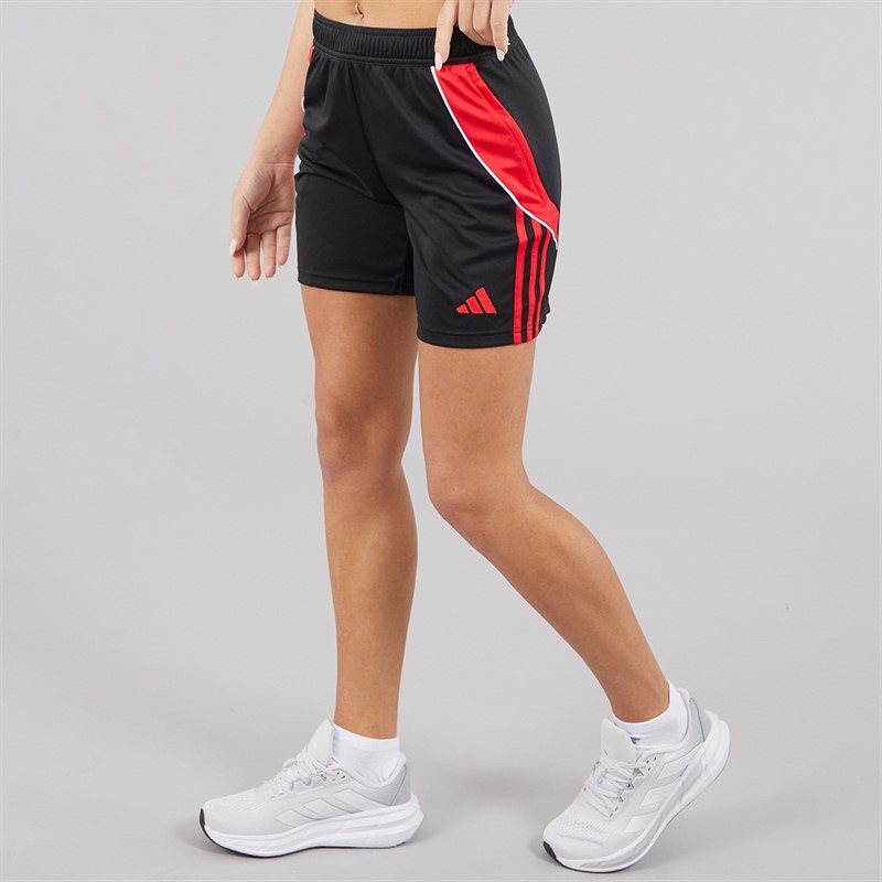 adidas Womens Tiro 24 Training Shorts Black/Pure Ruby