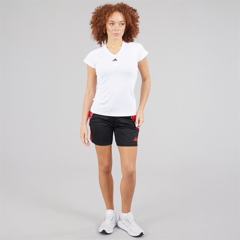 adidas Womens Tiro 24 Training Shorts Black/Pure Ruby