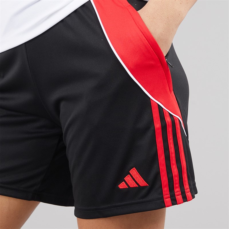adidas Womens Tiro 24 Training Shorts Black/Pure Ruby