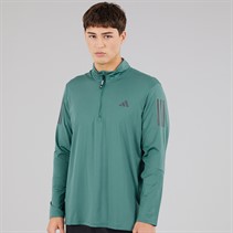 adidas Mens Own The Run 1/2 Zip Running Top Preloved Teal