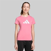 adidas Junior Girls Everyday Glam Graphic T-Shirt Pink Fusion