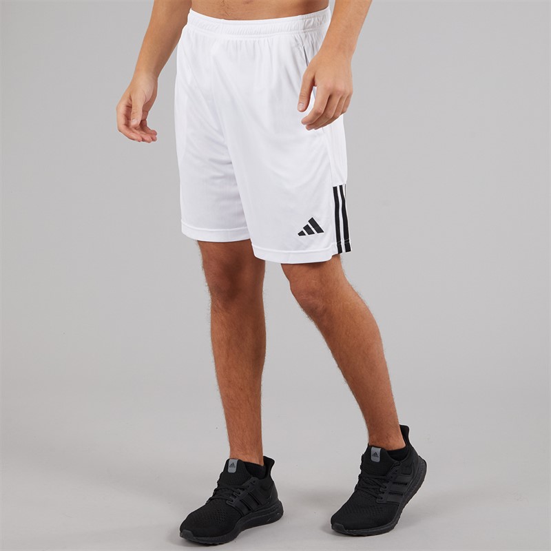 adidas Mens Aeroready Sereno Cut 3-Stripes Shorts White/Black