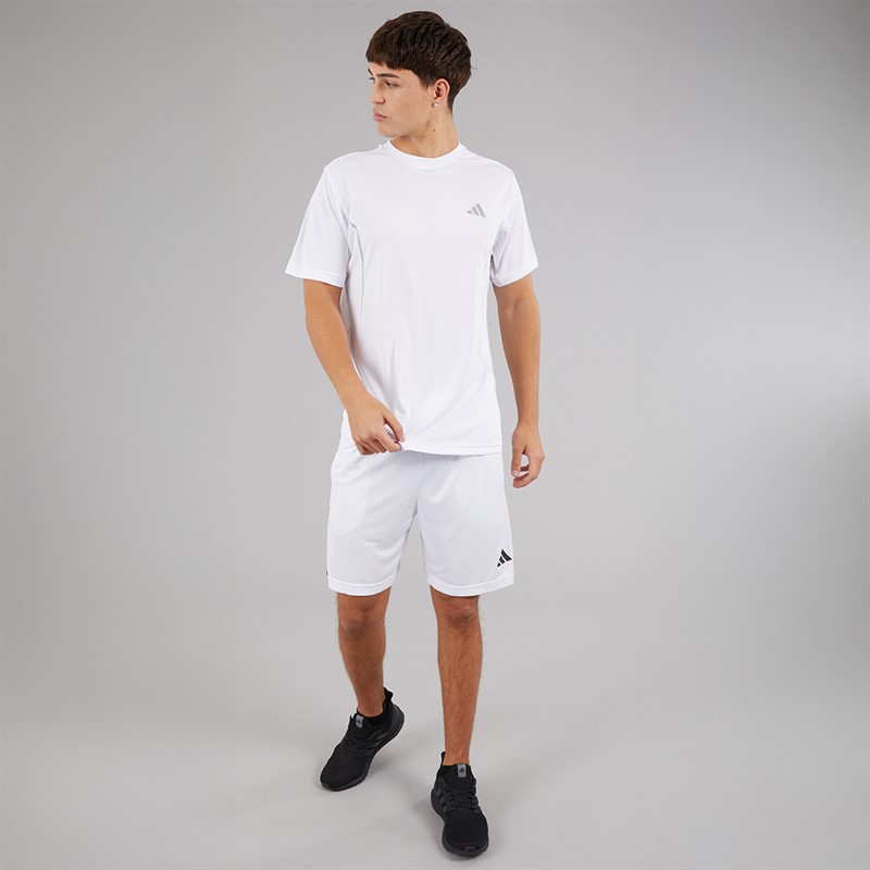 adidas Mens Aeroready Sereno Cut 3-Stripes Shorts White/Black