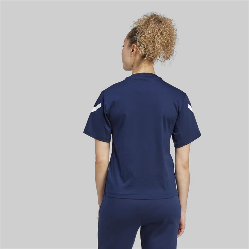 adidas Womens FFR France Rugby Travel T-Shirt Collegiate Navy