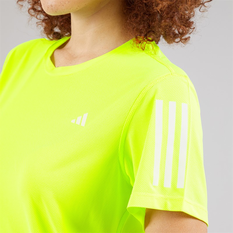 adidas Womens Own The Run Running T-Shirt Hi Res Yellow