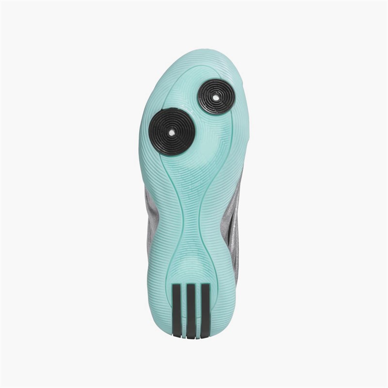 adidas Mens Harden Volume 9 'UNO' Basketball Shoes Silver/Core Black/Flash Aqua