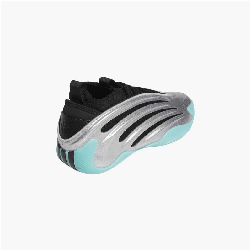 adidas Mens Harden Volume 9 'UNO' Basketball Shoes Silver/Core Black/Flash Aqua