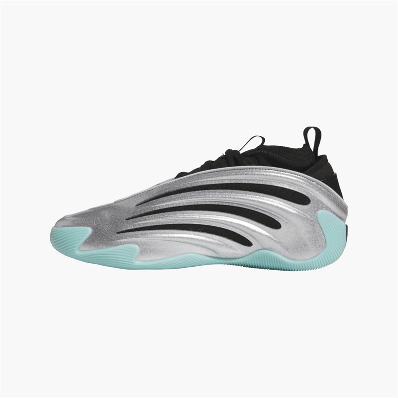 adidas Mens Harden Volume 9 'UNO' Basketball Shoes Silver/Core Black/Flash Aqua