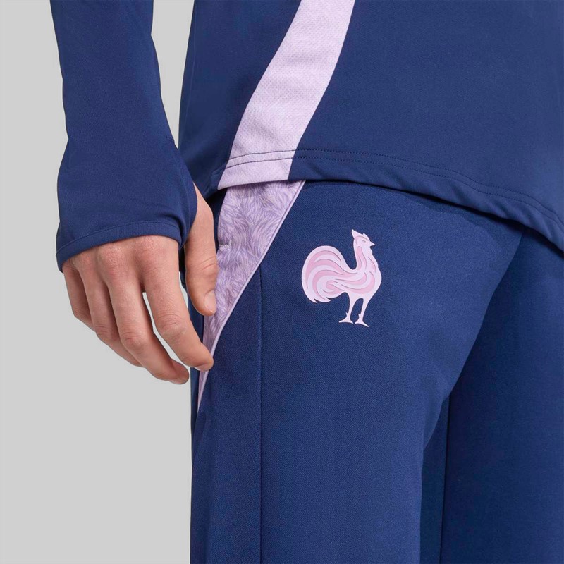 adidas Mens FFR France Rugby Training Track Pants Dark Blue