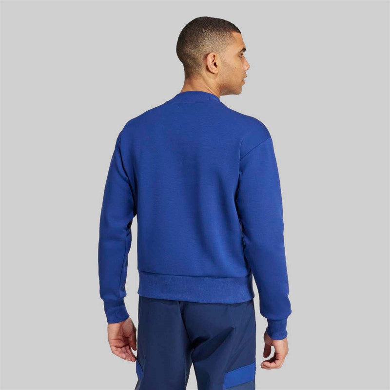 adidas Mens MUFC Manchester United Seasonal Sweatshirt Victory Blue