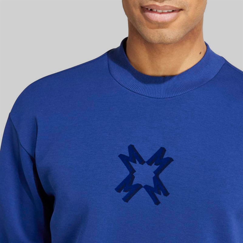 adidas Mens MUFC Manchester United Seasonal Sweatshirt Victory Blue