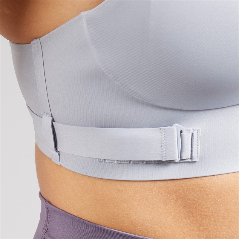 adidas Womens Fastimpact Luxe Run High Support Sports Bra Halo Silver