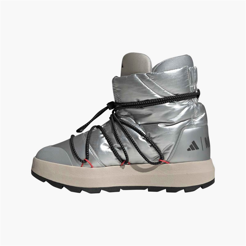 adidas Mens adidas X Moon Boot Ace Mid Boots Matte Silver/Core Black/Lucid Red