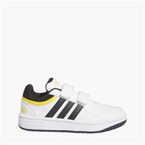 adidas Kids Hoops Mid 3.0 Velcro Trainers Cloud White/Core Black/Bold Gold