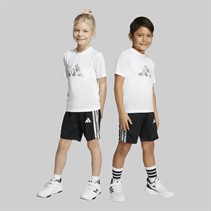 adidas Kids Train Essentials Camo Print T-Shirt And Shorts Set White