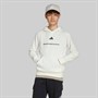 adidas Junior Boys Slogan Fleece Hoodie Off White