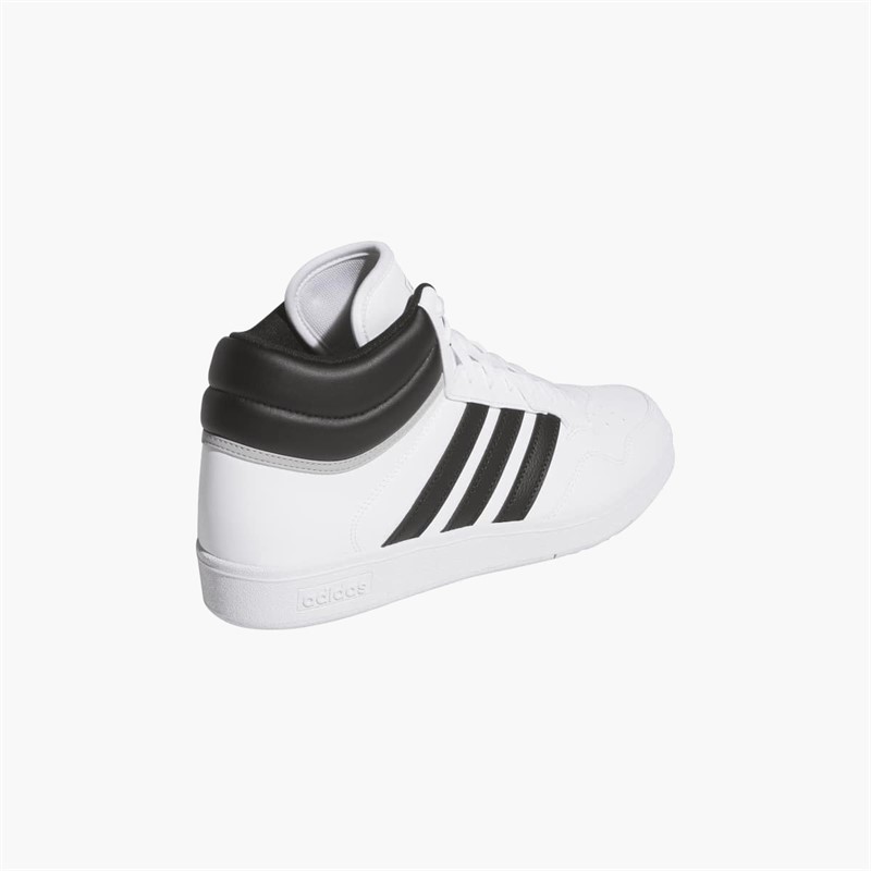 adidas Mens Hoops 4.0 Mid Trainers Cloud White/Core Black/Grey Two