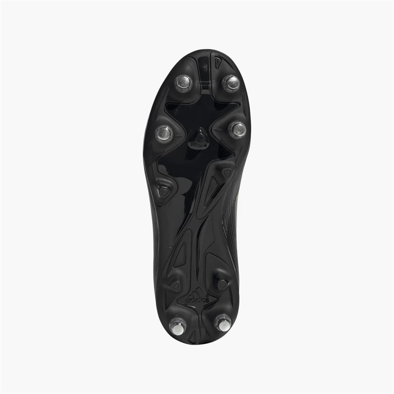 adidas Junior F50 League SG Soft Ground Football Boots Core Black/Iron Metallic/Lucid Lemon