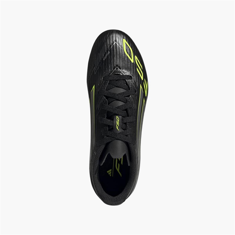 adidas Junior F50 League SG Soft Ground Football Boots Core Black/Iron Metallic/Lucid Lemon