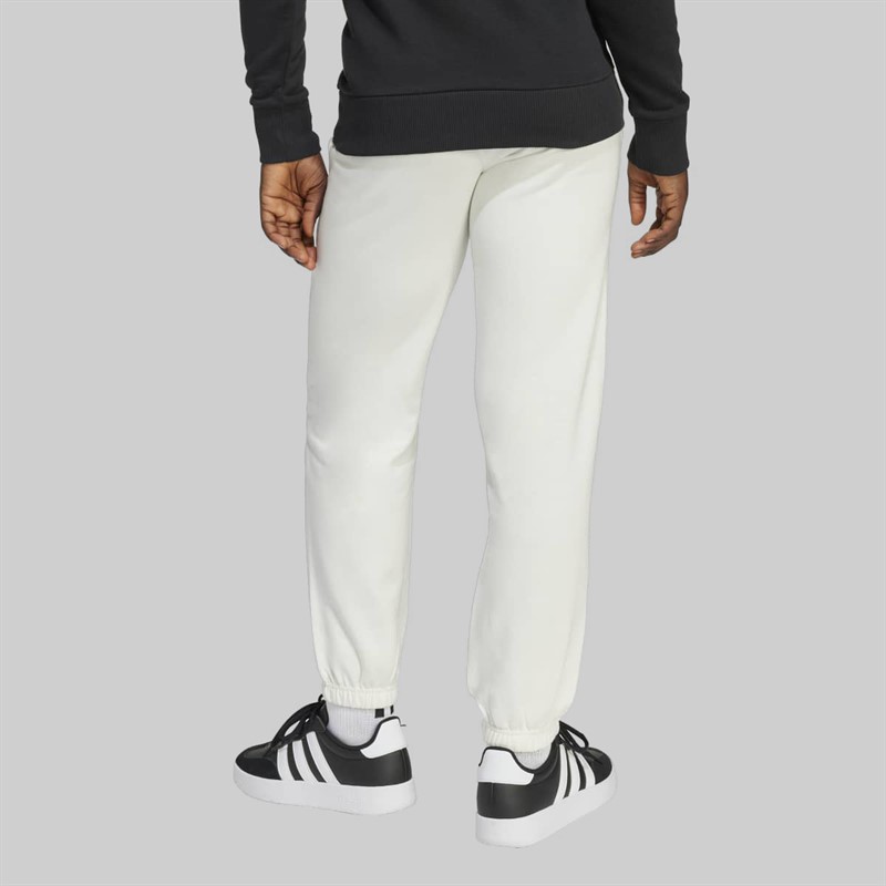 adidas Junior Boys Slogan Fleece Joggers Off White