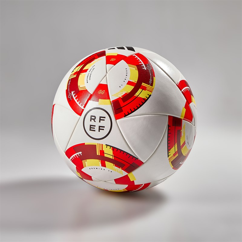 adidas Mens RFEF Spain Amberes Competition Match Football (FIFA Quality Pro Certified) White/Black/Panton/Beam Yellow