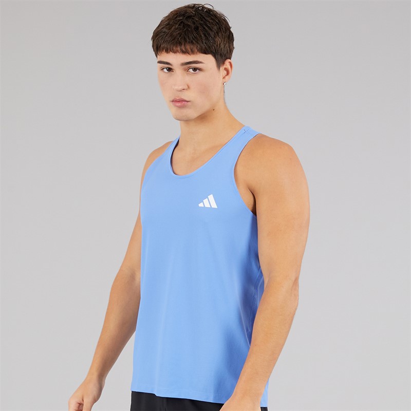 adidas Mens Own The Run Running Vest Blue Fusion