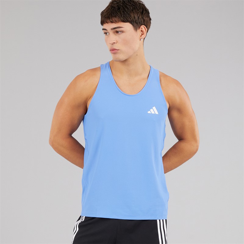 adidas Mens Own The Run Running Vest Blue Fusion