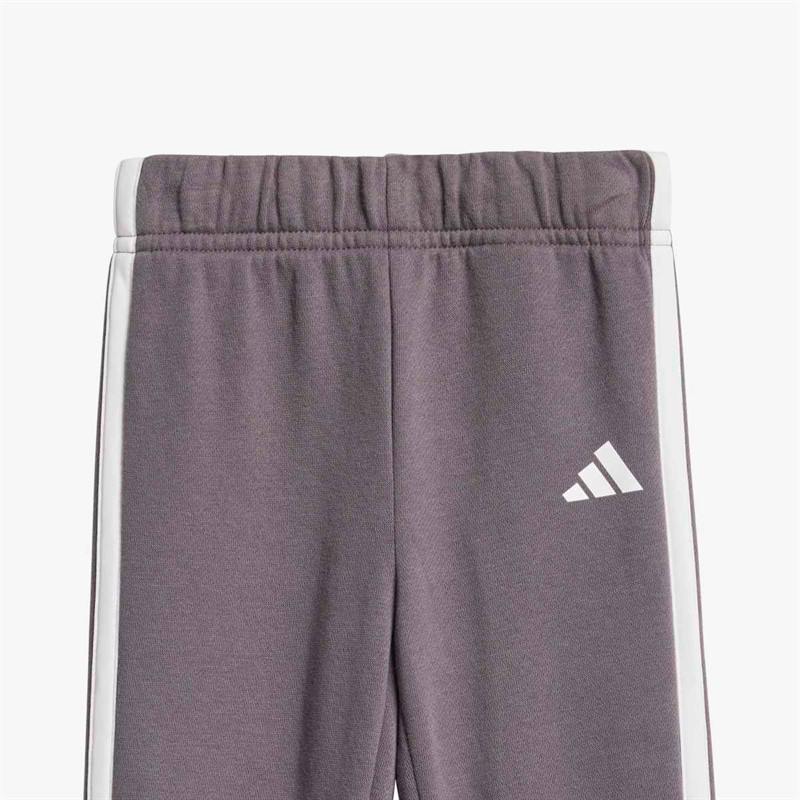 adidas Infant Seasonal Essentials Tiberio 3-Stripes Fleece Sweatshirt And Joggers Set Semi Flash Aqua/White/Grey Strata