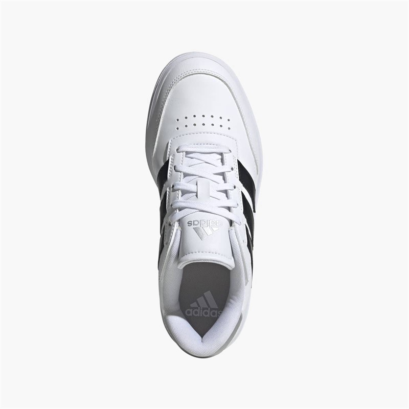 adidas Womens Courtblock Trainers Cloud White/Core Black/Silver Metallic