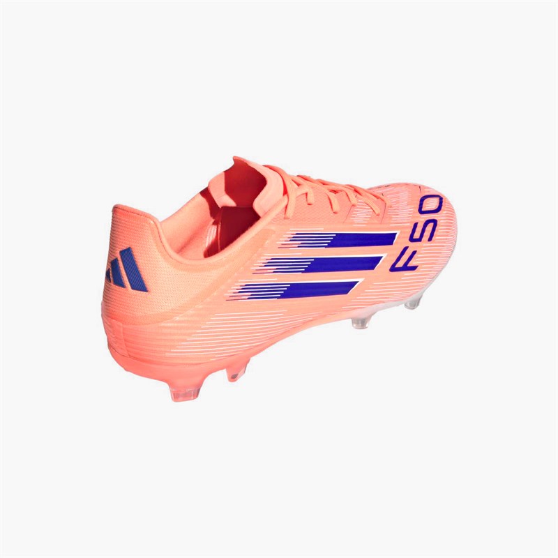 adidas Mens F50 League FG/MG Firm/Multi Ground Football Boots Beam Orange/Lucid Blue /Cloud White Beam Orange/Lucid Blue/Cloud White