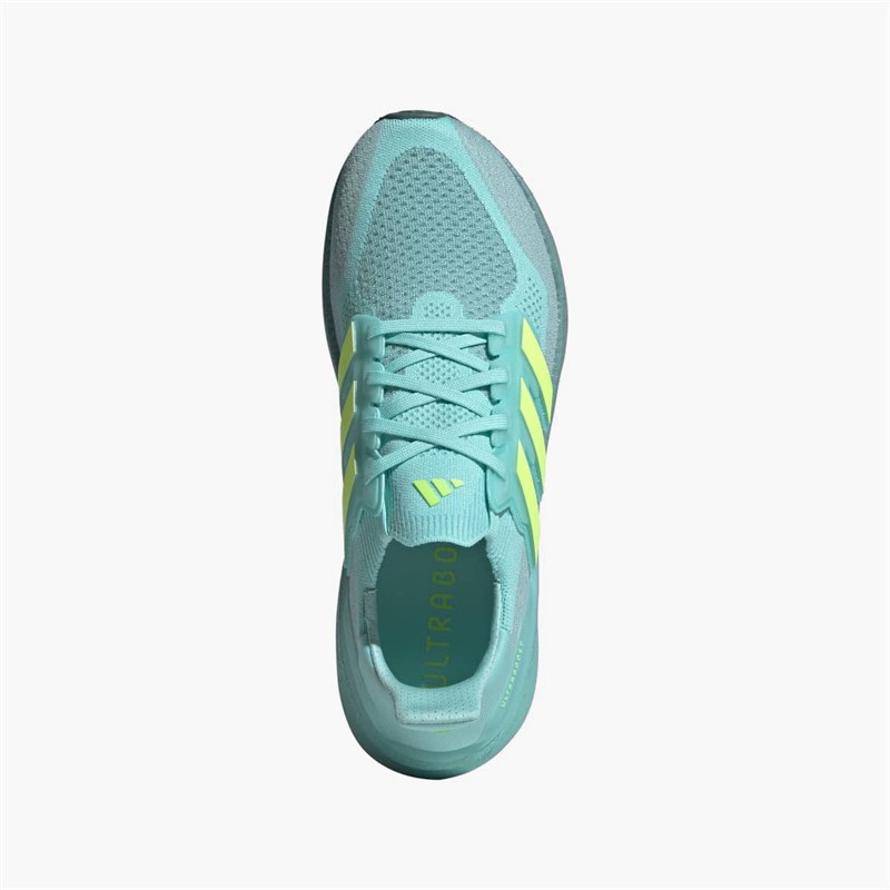 adidas Mens Ultraboost 5 Neutral Running Shoes Flash Aqua/Lucid Lemon/Mint Ton