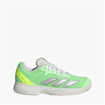 adidas Junior Courtflash All Court Tennis Shoes Pure Teal/Silver Metallic/Lucid Lemon