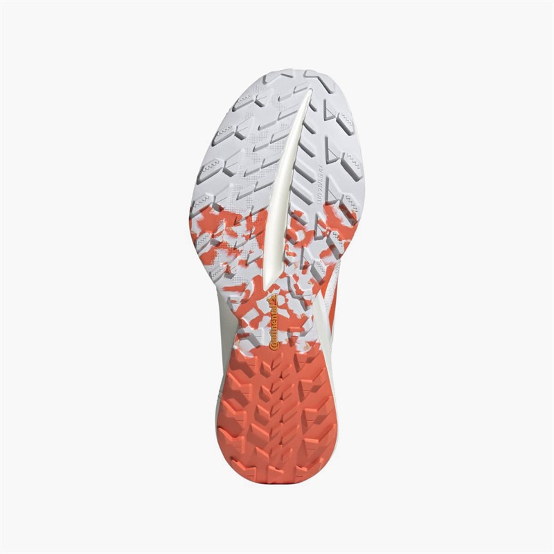 adidas Mens Terrex Agravic Speed Ultra Trail Runing Shoes Cloud White/Impact Orange/Dash Grey
