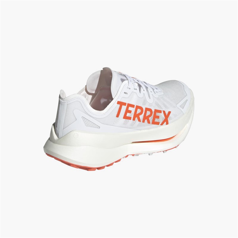 adidas Mens Terrex Agravic Speed Ultra Trail Runing Shoes Cloud White/Impact Orange/Dash Grey