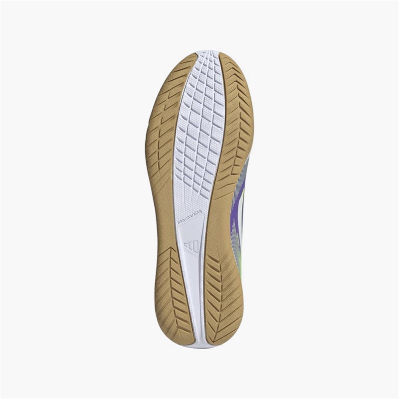 adidas Junior F50 League Radiant Blaze Pack IN Indoor Football Boots Purple Rush/Cloud White/Lucid Lemon